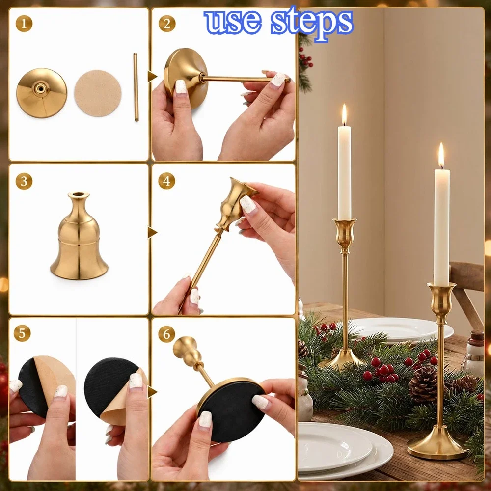 6 Sets Candle Holders Vintage  - огляд і ціна Holiday Candle Set