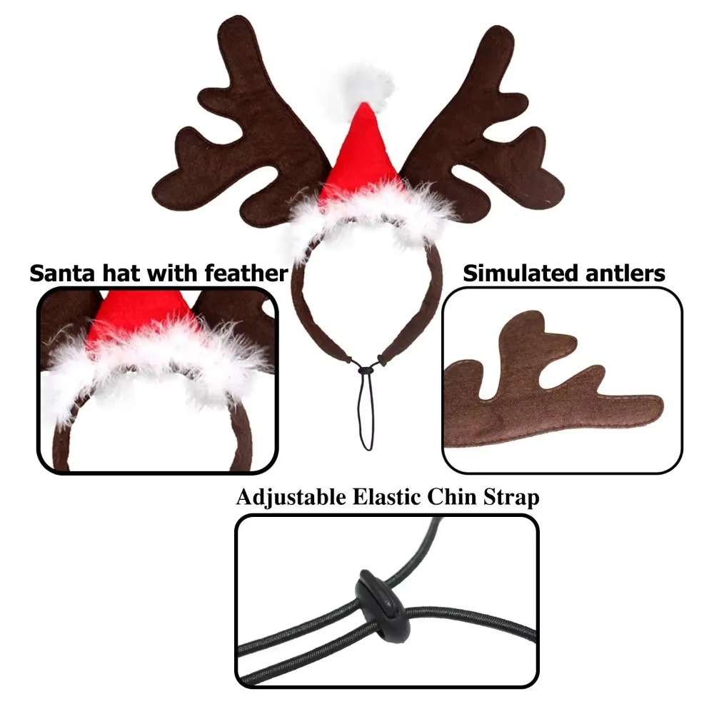 Pet Christmas Reindeer Antler  - огляд і ціна Reindeer Antlers Headband