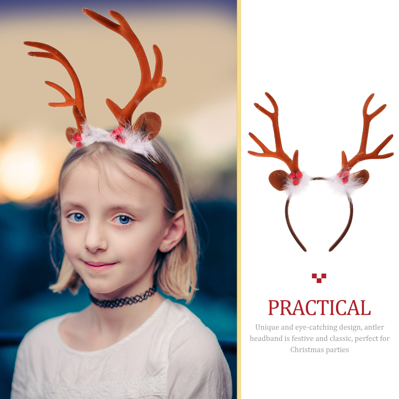 Christmas Antler Headband Rein - огляд і ціна Reindeer Antlers Headband