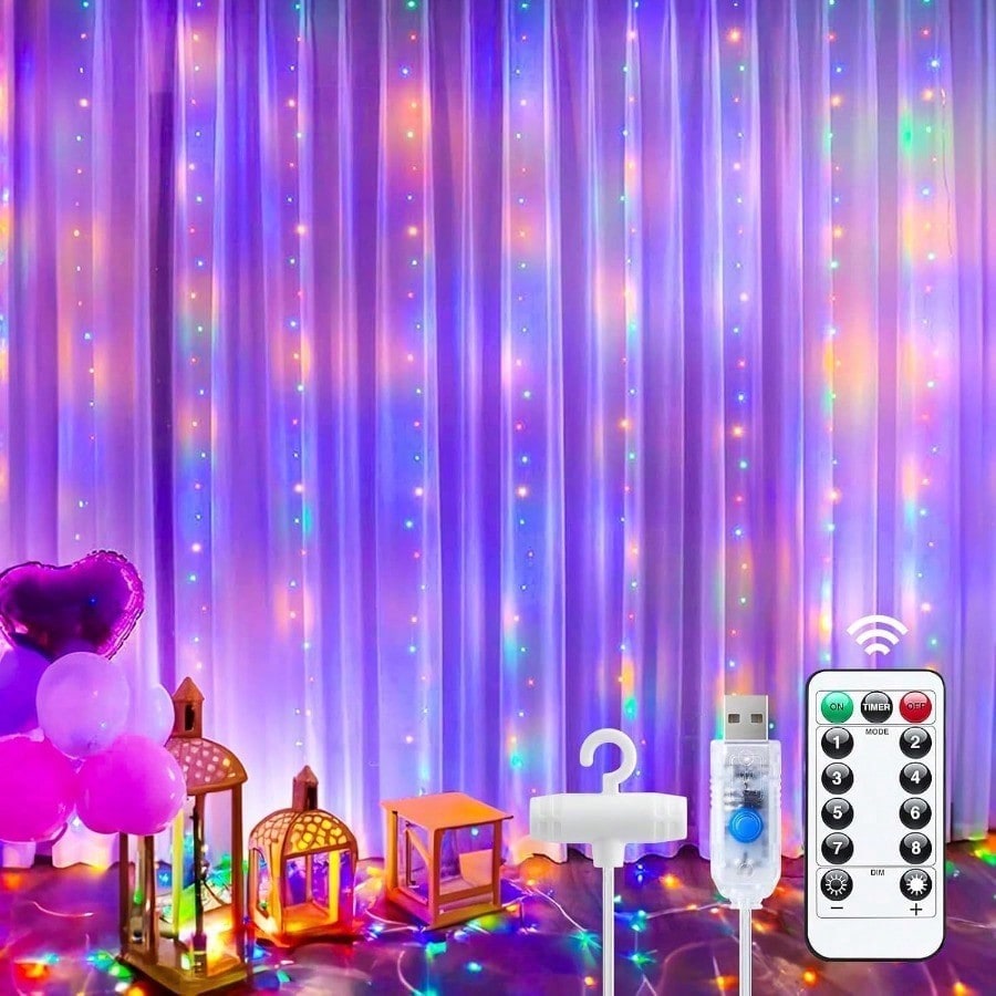 Curtain Lights, 300 LED Dimmab - огляд і ціна Led Fairy String Lights