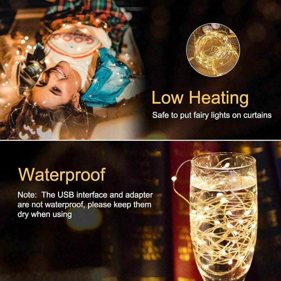 Curtain Lights, 300 LED Dimmab - огляд і ціна Led Fairy String Lights
